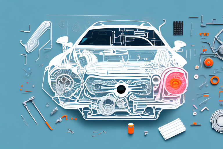 A car with its hood open