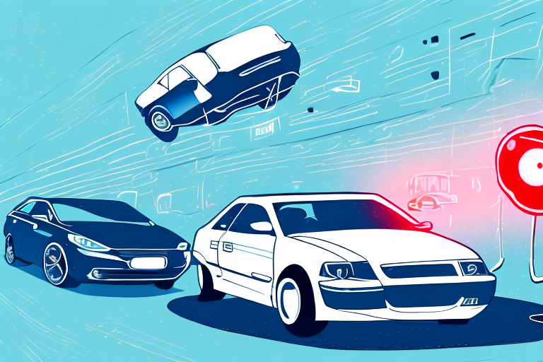 A car performing an abrupt stop on a road