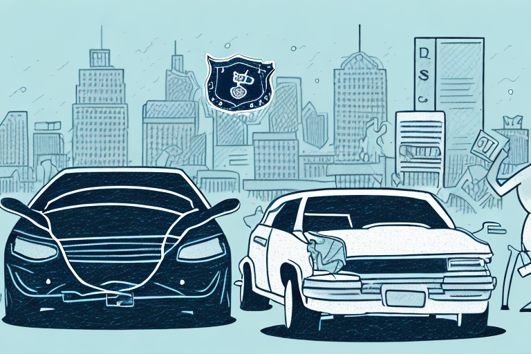 Two cars involved in a rear-end collision