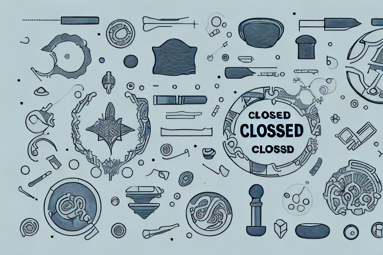 A closed dressing with its various components