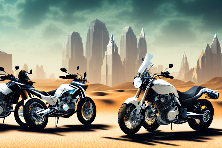 Several motorcycles in different dynamic poses