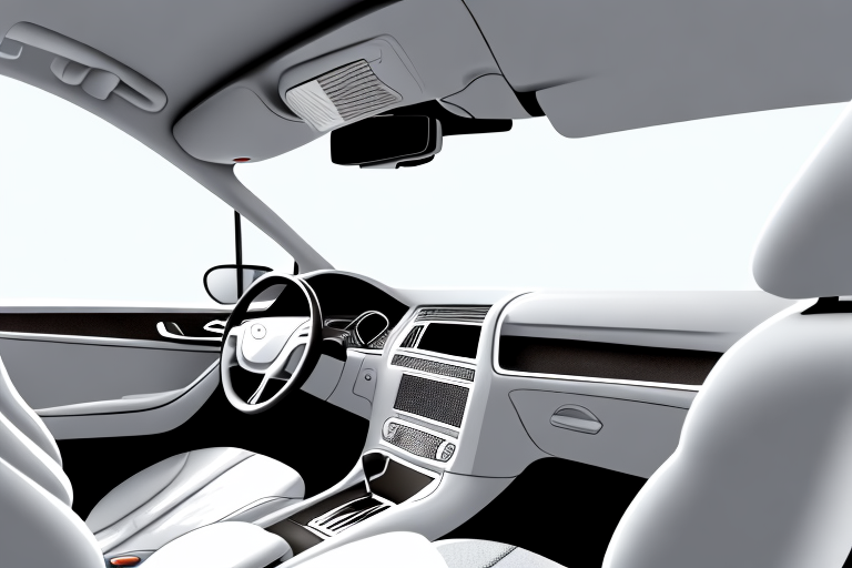 A car interior focusing on the front seats