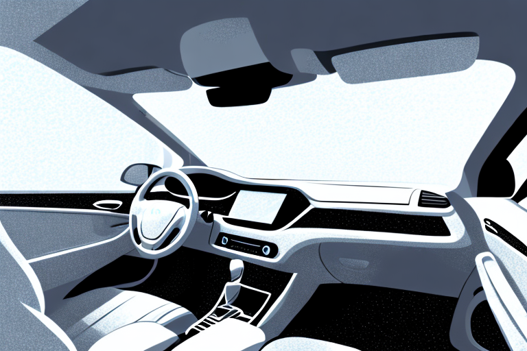 A car interior during winter