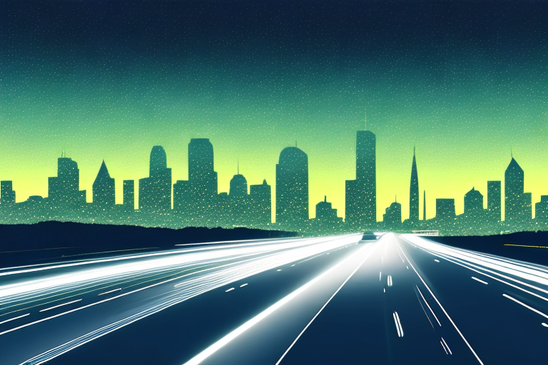 A car traveling on a quiet