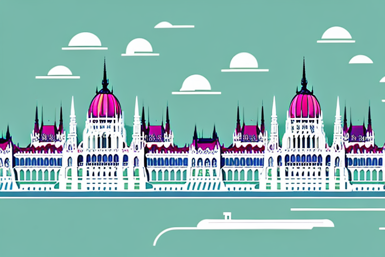 Iconic budapest landmarks such as the hungarian parliament building