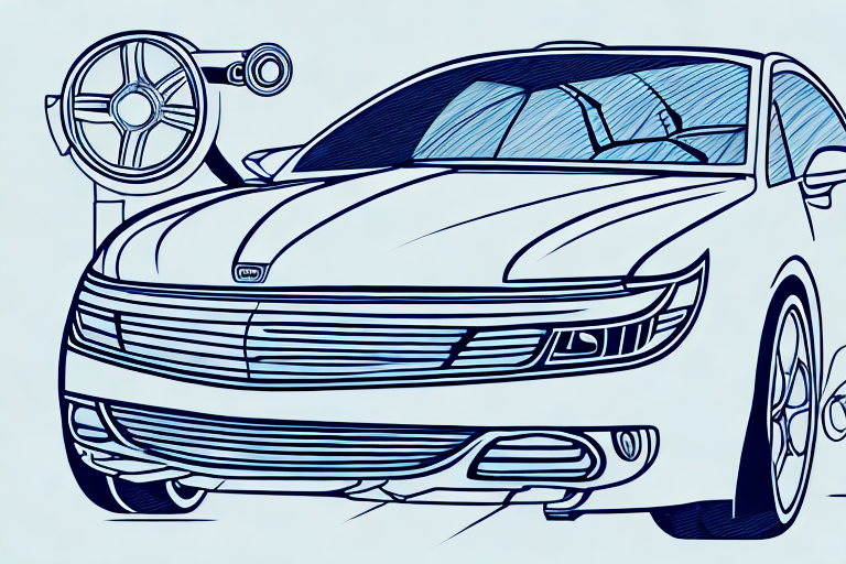 A car undergoing a technical inspection