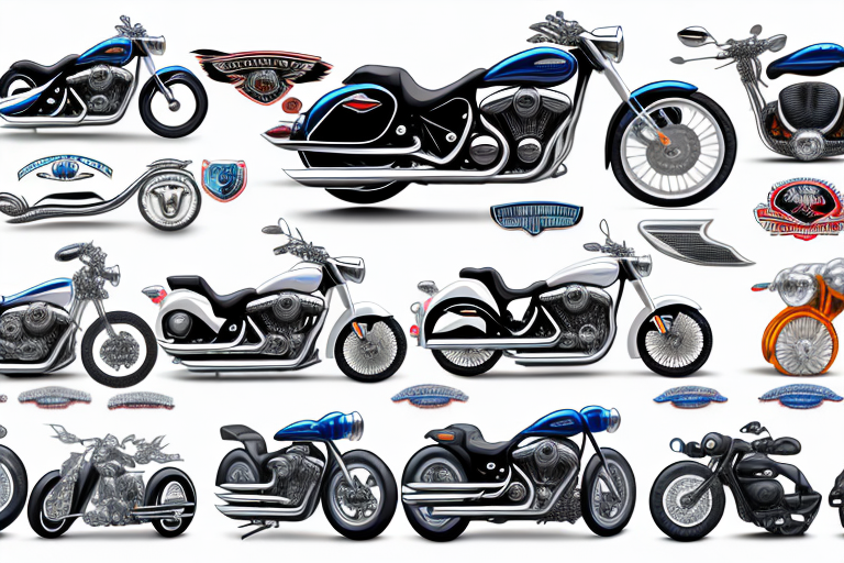 Various types of motorcycles