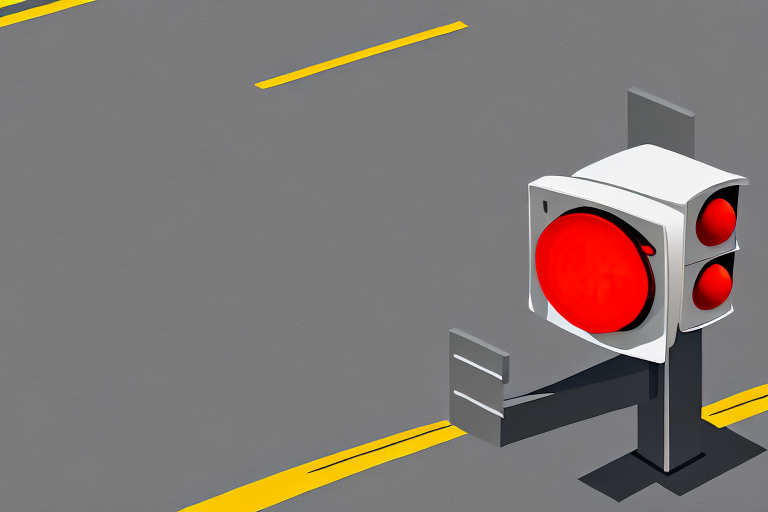 A red traffic light with a car braking abruptly to avoid crossing it