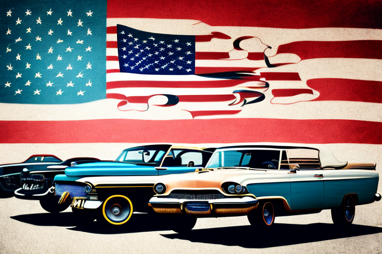 Classic american cars from different eras