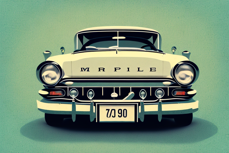 A vintage car in pristine condition with a 'for sale' sign hanging on it