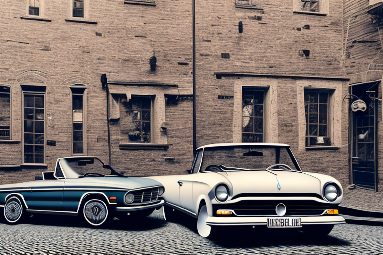 A collection of vintage cars