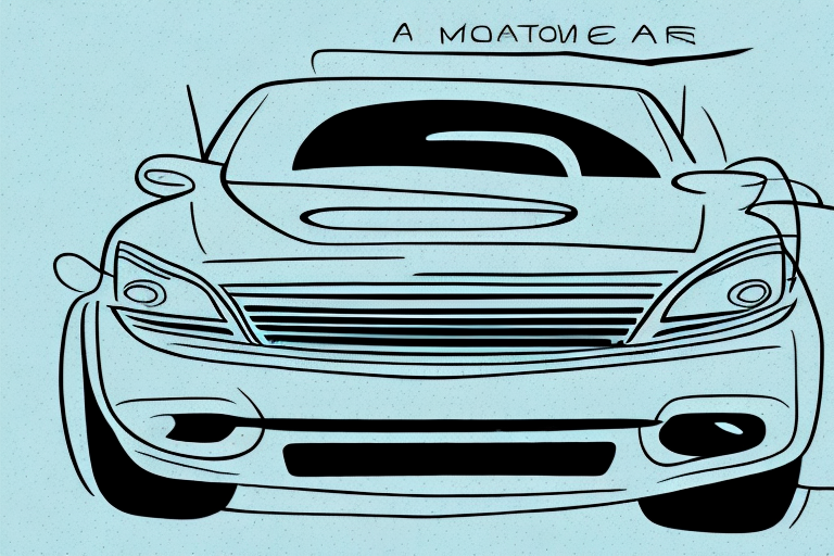 A car gradually fading or deteriorating over a series of yearly markers to represent its annual depreciation in value