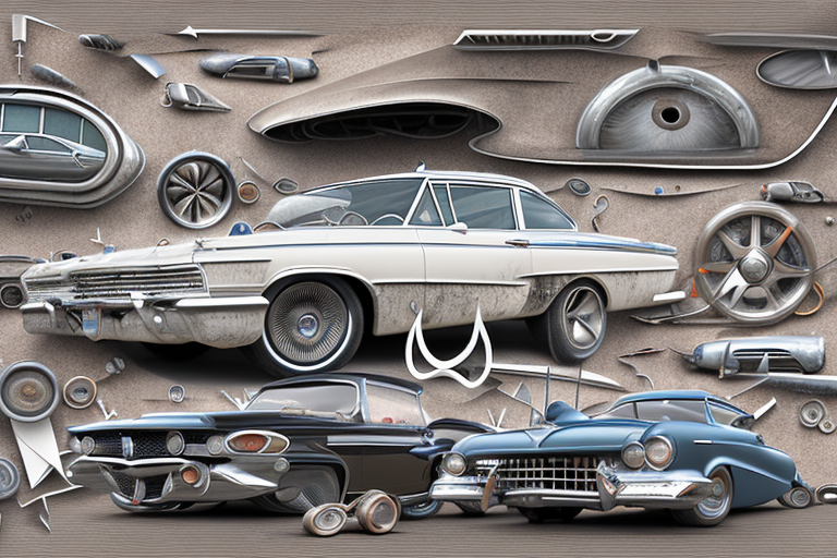 A variety of cars from different years