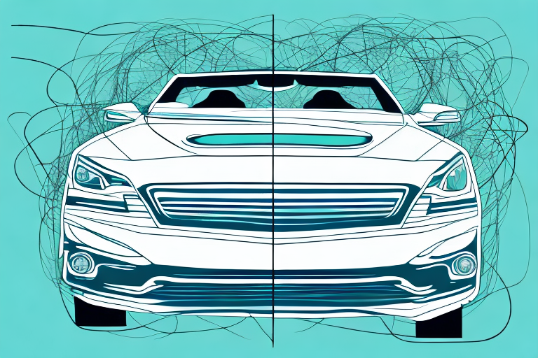 A car gradually deteriorating over time on a descending graph