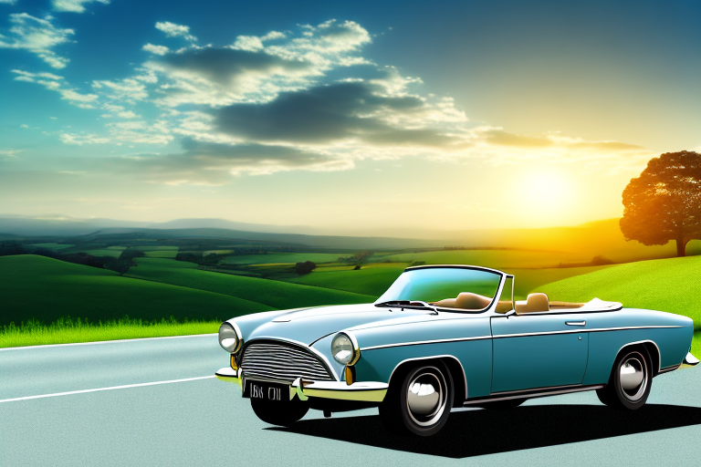 A classic english convertible car