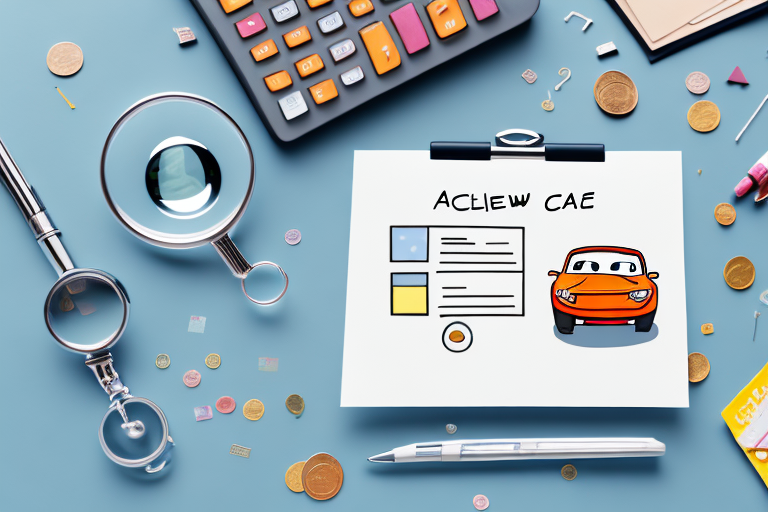 A new car with price tags attached