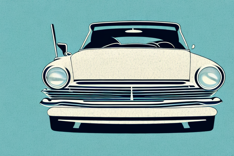 A vintage car with a contract resting on its hood