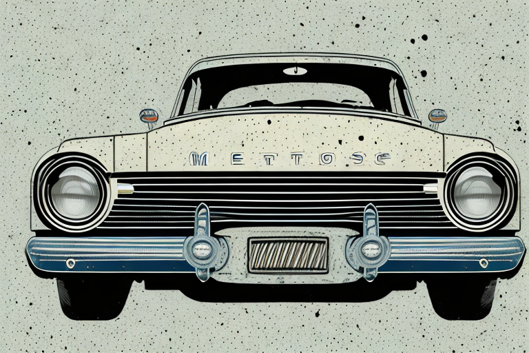 A vintage car partially restored