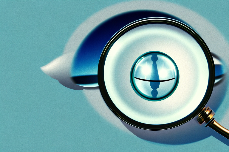 A vintage car with a magnifying glass hovering over it