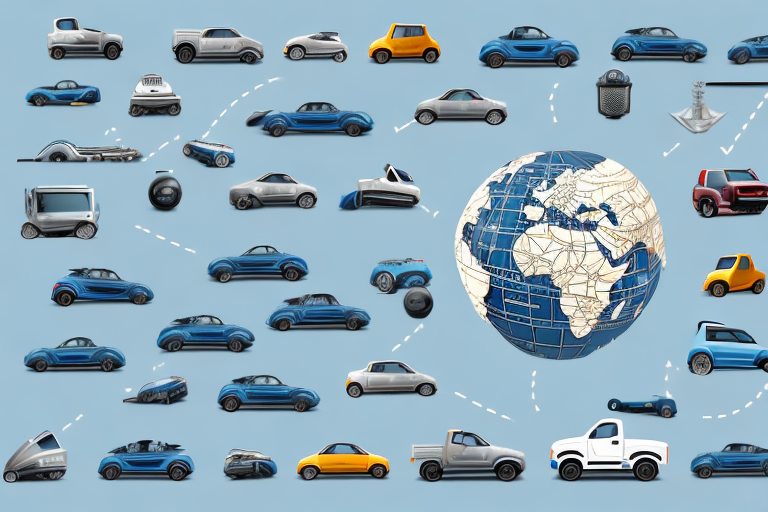 A variety of vehicles like cars