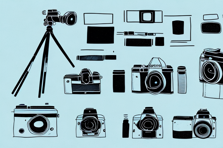 A camera on a tripod