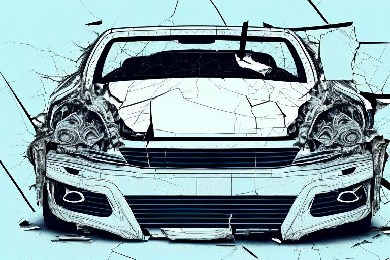 A damaged car and a pristine car on a scale