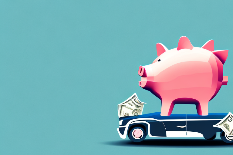 A used car with a piggy bank on its roof