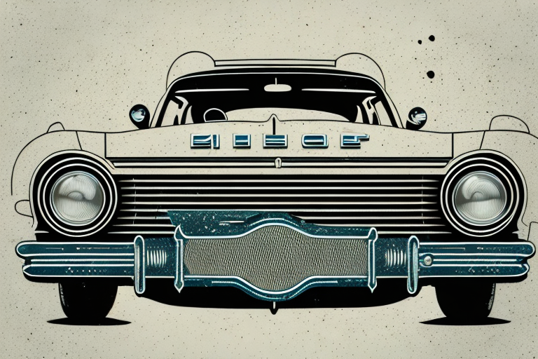 A vintage car with various old-timer car parts scattered around it