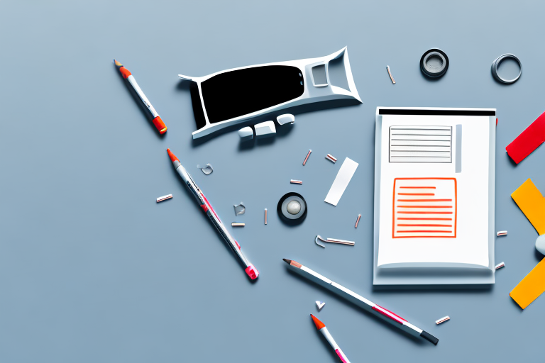 A car with various parts highlighted and a checklist floating nearby