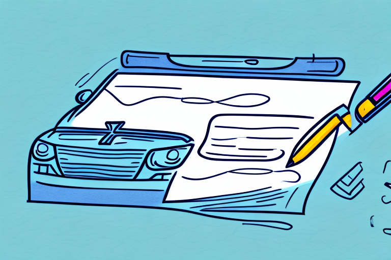 A car with a contract and a pen on the hood