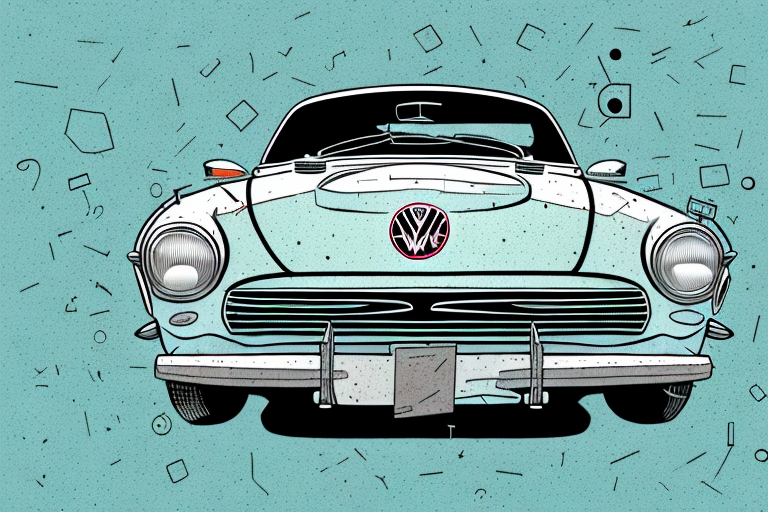 A car in a garage with a visible kfz-werkstatt stamp on it