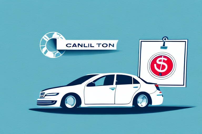 A car with a sold sign
