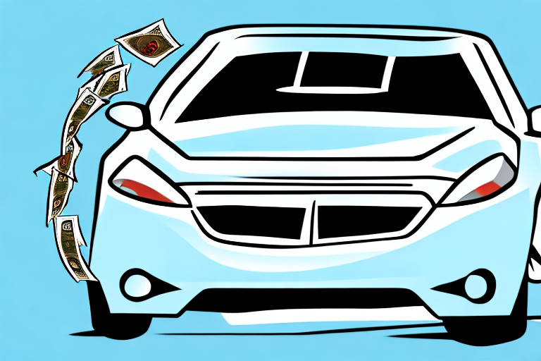 A car with a money symbol on it