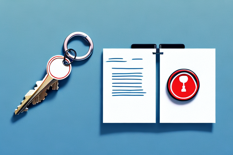 A car key next to a document with a seal