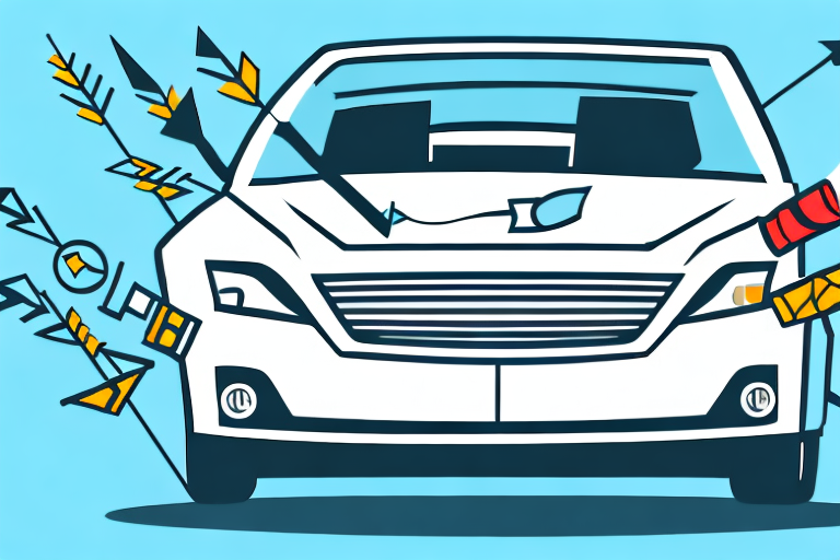A car with various arrows and symbols around it indicating a private transfer process