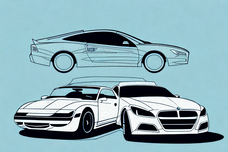 Two different cars parked side by side