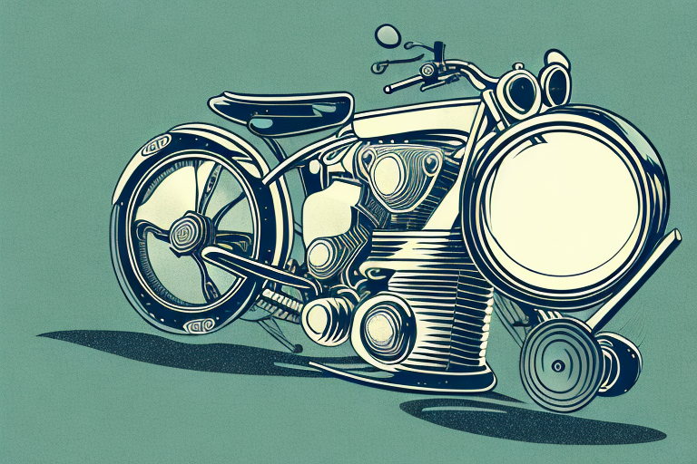 A vintage motorcycle