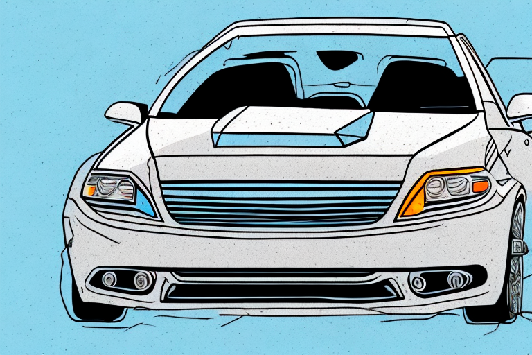 A car with various parts highlighted