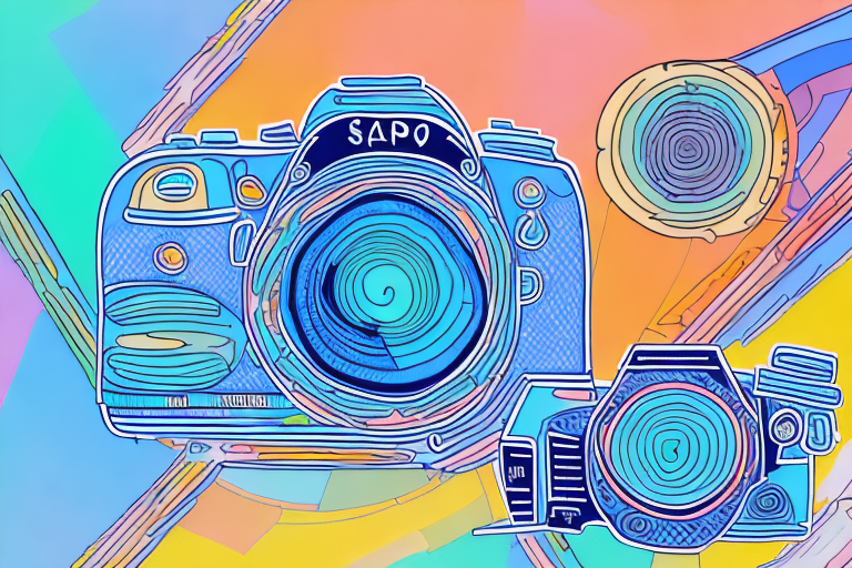 A dslr camera with various settings like aperture