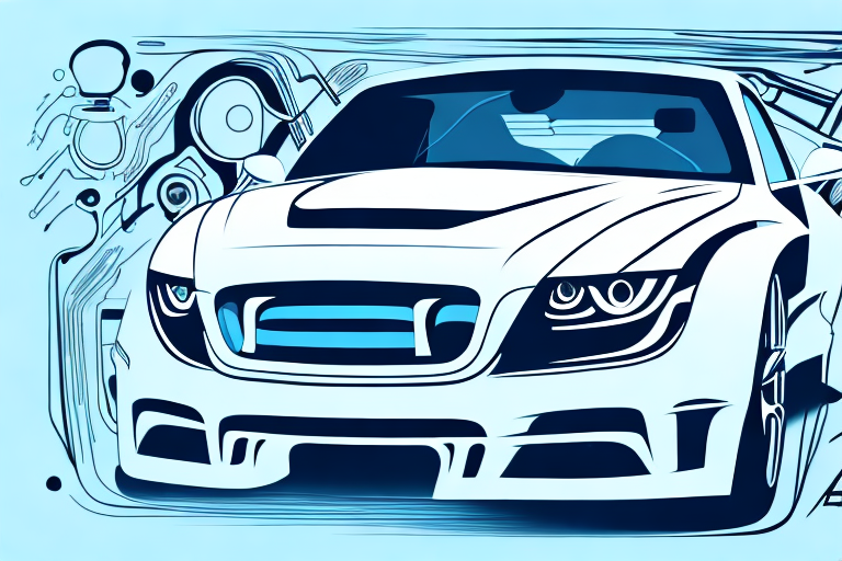 A high-performance car with sleek design elements