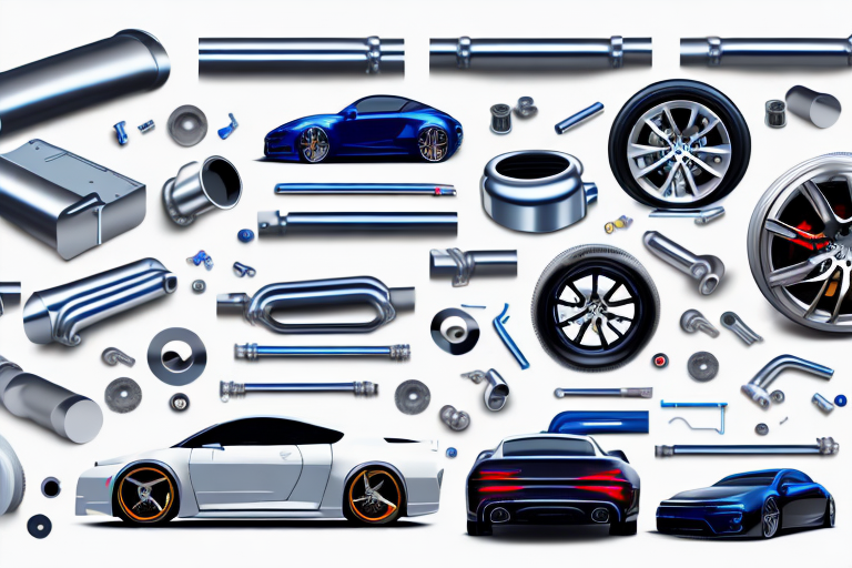 A variety of auto tuning parts such as exhaust systems