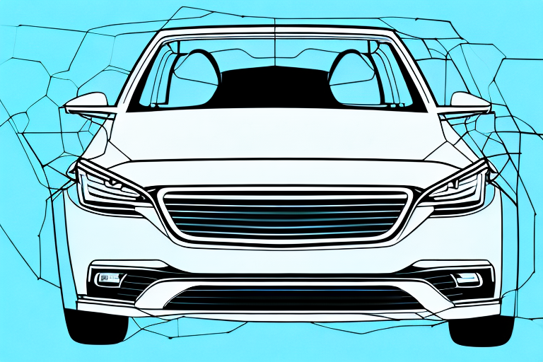 A car in a semi-transparent view to reveal the internal structure of its body