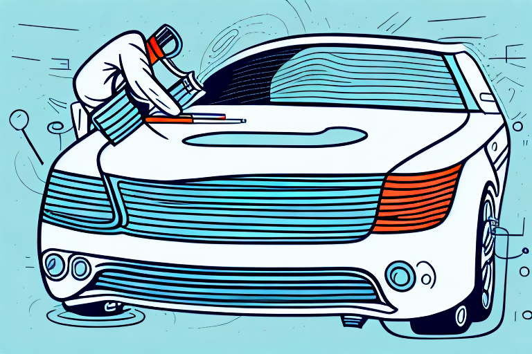 A car muffler being tuned
