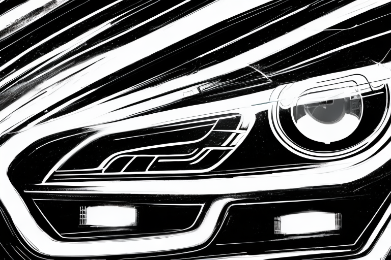 A pair of car headlights