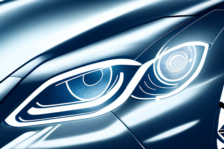 A car's headlights