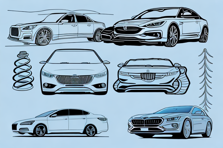 Several types of lowering springs (tieferlegungsfedern) with different shapes and sizes