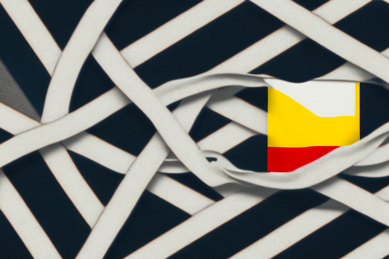 A german flag intertwined with a film strip