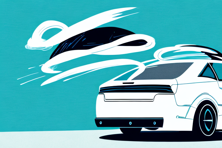 A car with a prominent rear spoiler