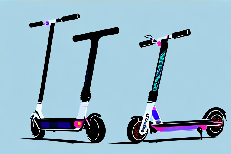 An electric scooter with visible speed lines behind it