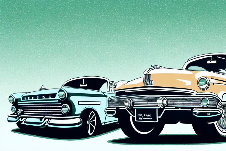 Several well-maintained classic cars from different eras